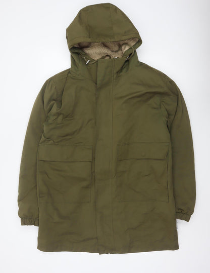 Bellfield Unisex Adults Green L Braka DK Hooded Sherpa Lined Parka