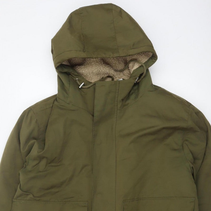 Bellfield Unisex Adults Green L Braka DK Hooded Sherpa Lined Parka