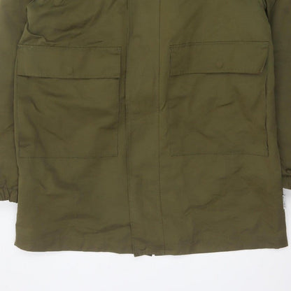 Bellfield Unisex Adults Green L Braka DK Hooded Sherpa Lined Parka