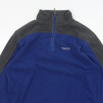 Regatta Men’s Blue Grey XXL 1/4 Zip Fleece Pullover Sweatshirt