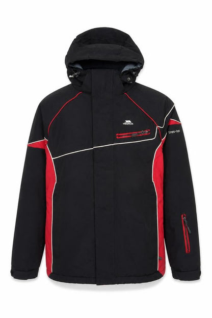 Trespass Men’s Black Red S Hooded Waterproof Ski Windbreaker Jacket