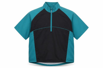 Palm Grove Mens Blue Black M Golf 1/4 Zip Colourblock Pullover