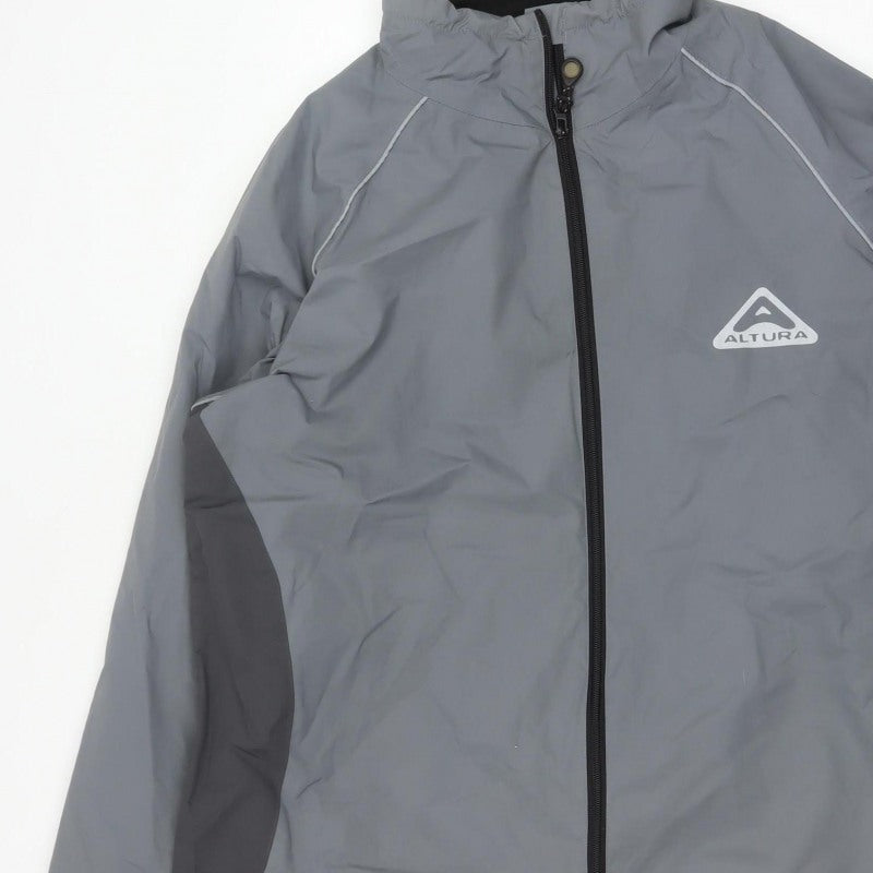 Altura Men’s Grey 2XL Cycling Rain Jacket Reflective Full Zip