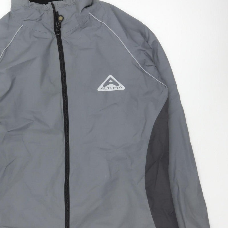 Altura Men’s Grey 2XL Cycling Rain Jacket Reflective Full Zip