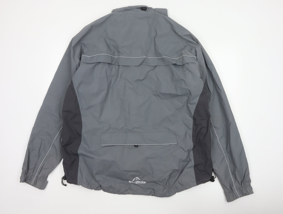 Altura Men’s Grey 2XL Cycling Rain Jacket Reflective Full Zip
