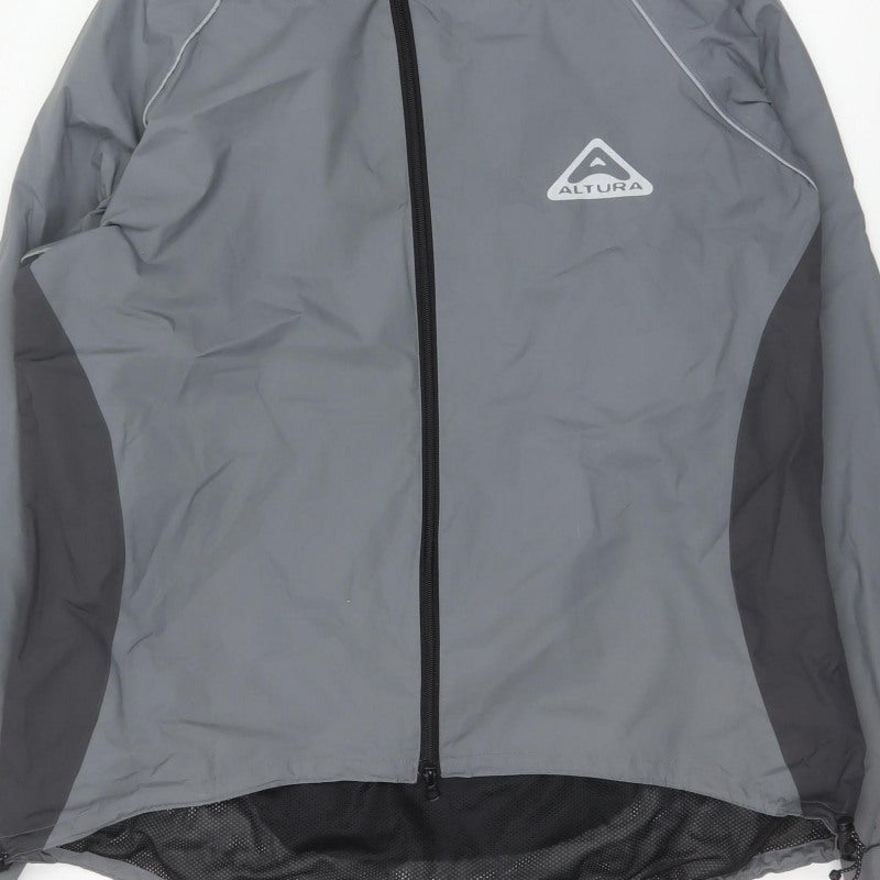 Altura Men’s Grey 2XL Cycling Rain Jacket Reflective Full Zip