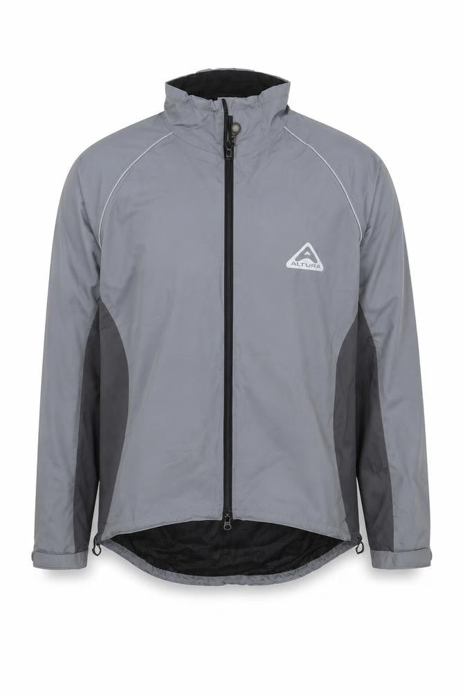 Altura Men’s Grey 2XL Cycling Rain Jacket Reflective Full Zip