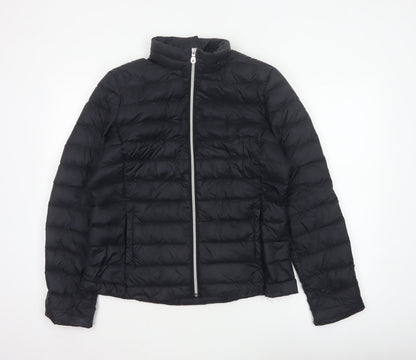 Marks and Spencer Women Black UK 14 Quilted Down Puffer Jacket
