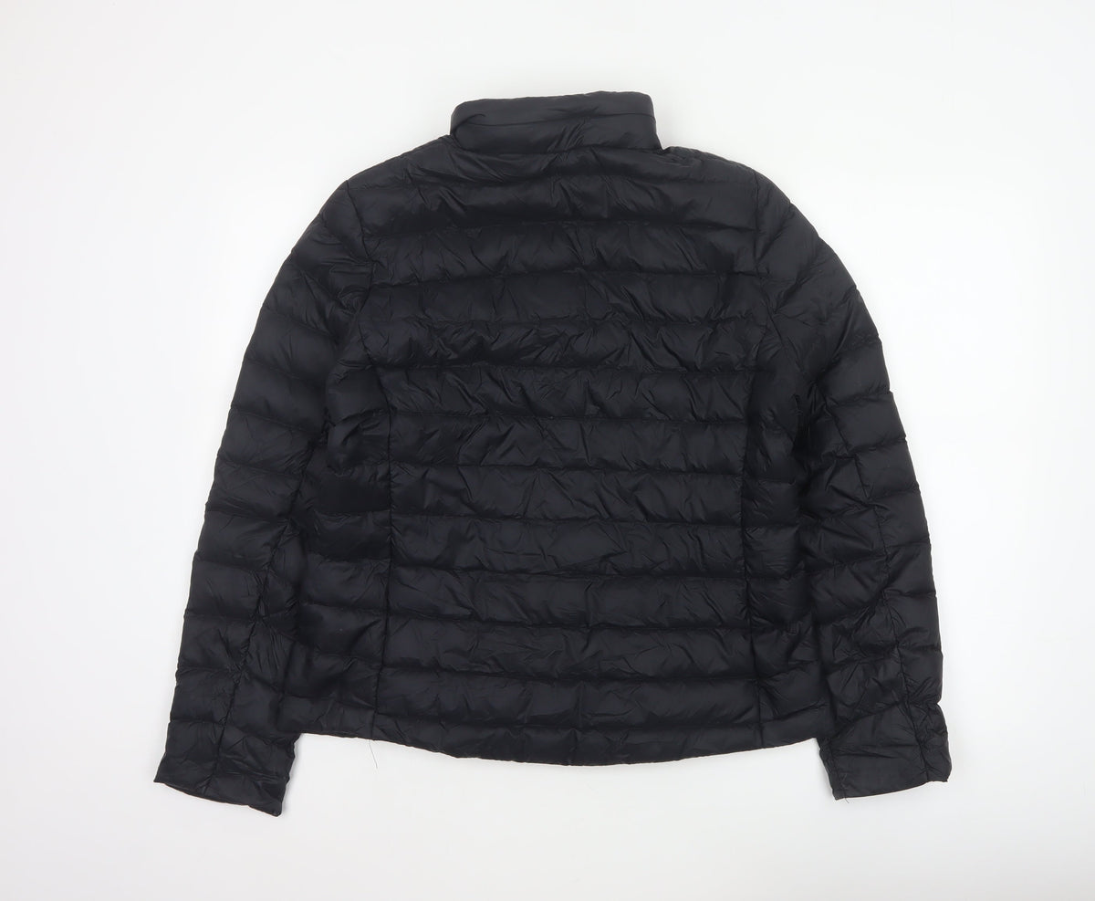 Marks and Spencer Women Black UK 14 Quilted Down Puffer Jacket