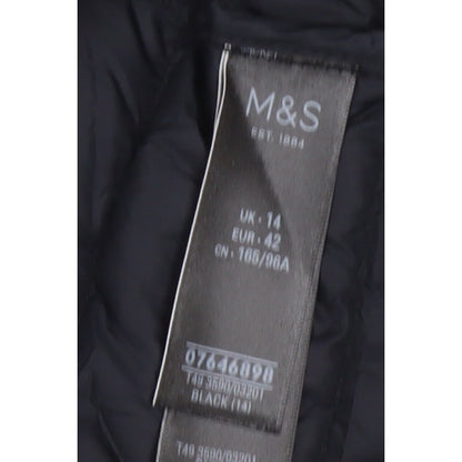 Marks and Spencer Women Black UK 14 Quilted Down Puffer Jacket