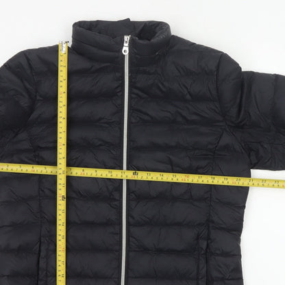 Marks and Spencer Women Black UK 14 Quilted Down Puffer Jacket