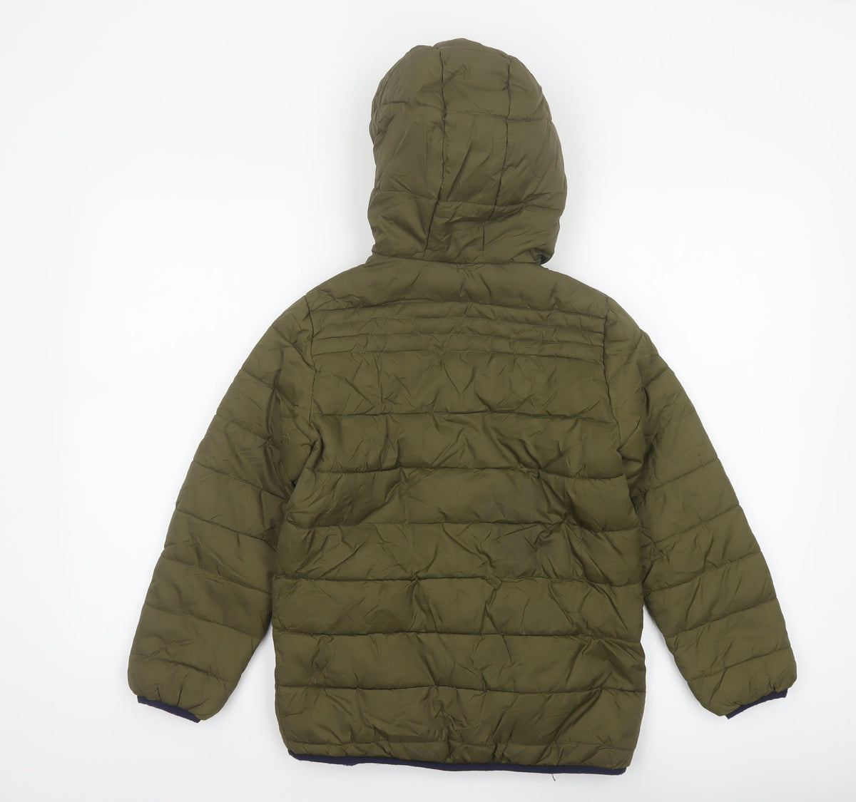 Peter Storm Boys Green 9-10 Years Hooded Puffer Jacket Fleece Lined