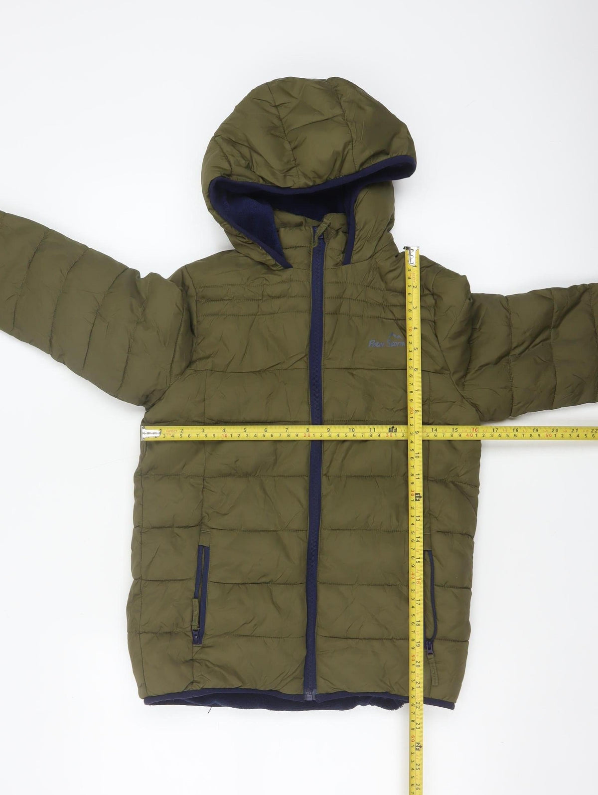Peter Storm Boys Green 9-10 Years Hooded Puffer Jacket Fleece Lined