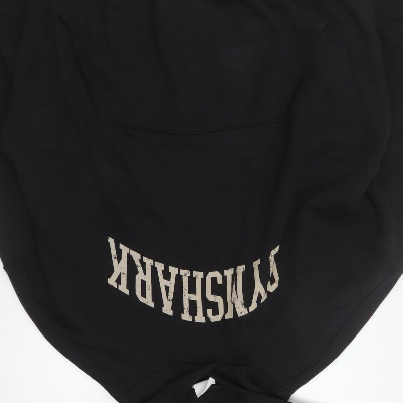 Gymshark Men’s Black XL Pullover Hoodie Graphic Print Pocket Cotton