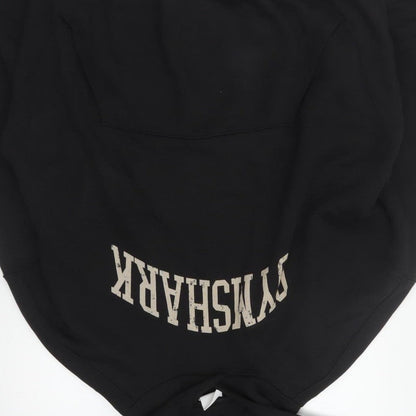 Gymshark Men’s Black XL Pullover Hoodie Graphic Print Pocket Cotton