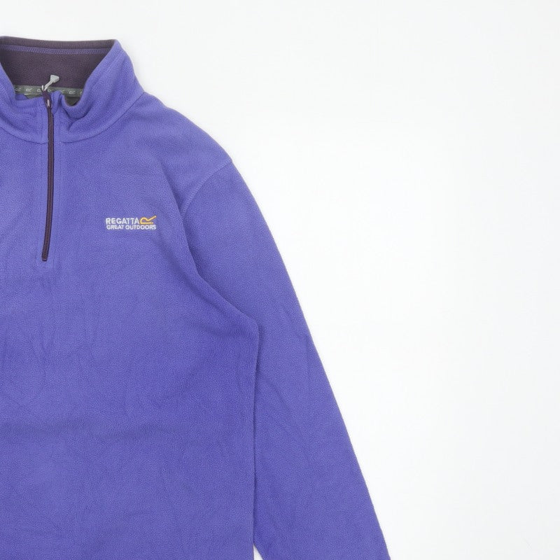 Regatta Women’s Purple UK 14 1/4 Zip Fleece Pullover Sweatshirt