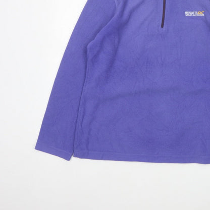 Regatta Women’s Purple UK 14 1/4 Zip Fleece Pullover Sweatshirt