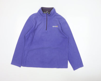 Regatta Women’s Purple UK 14 1/4 Zip Fleece Pullover Sweatshirt