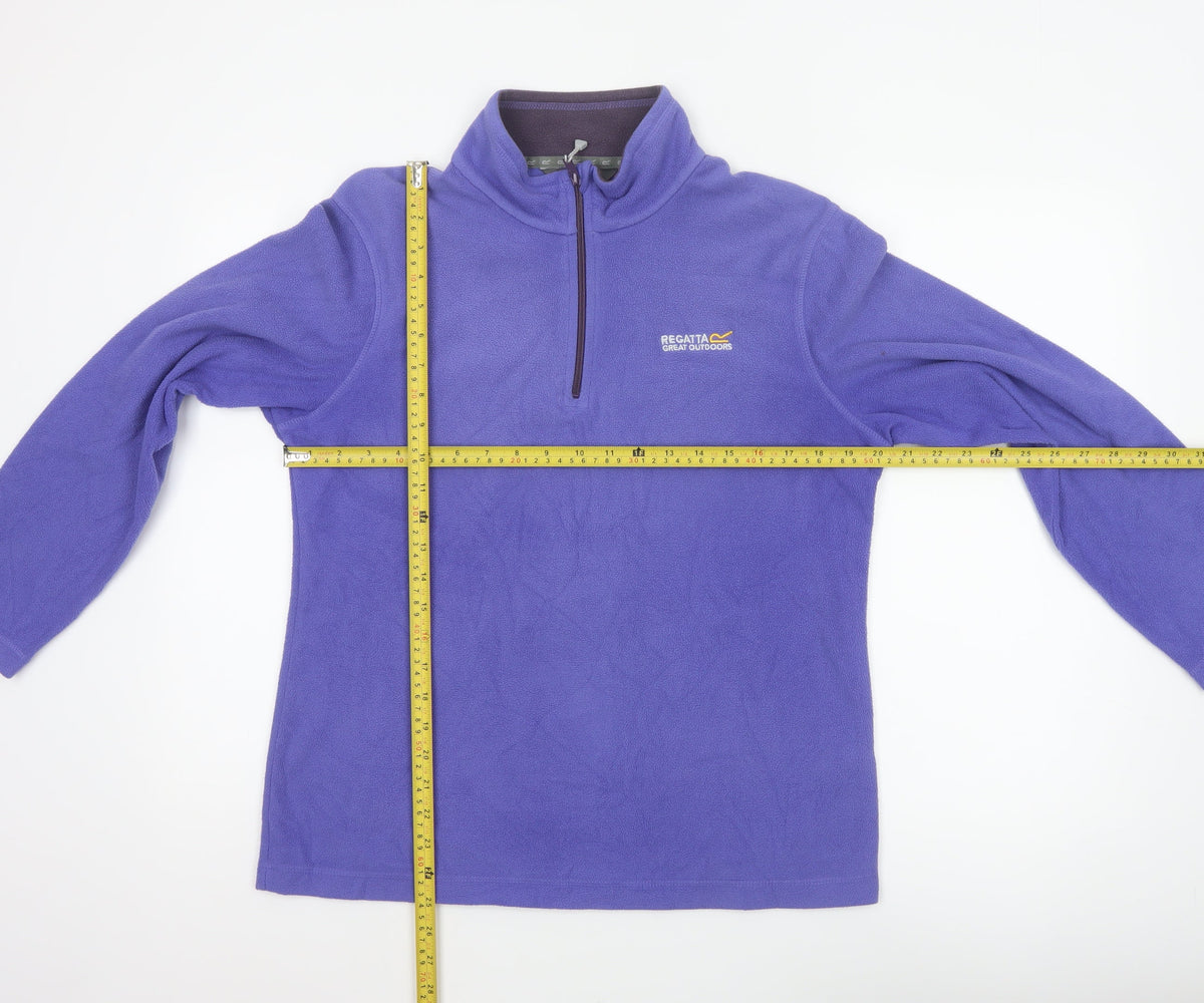 Regatta Women’s Purple UK 14 1/4 Zip Fleece Pullover Sweatshirt