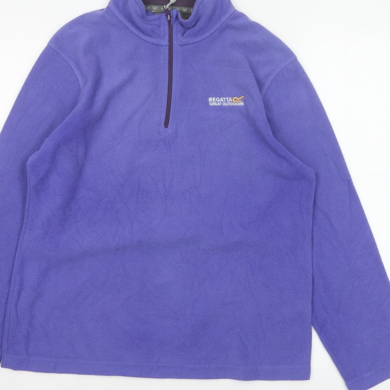 Regatta Women’s Purple UK 14 1/4 Zip Fleece Pullover Sweatshirt