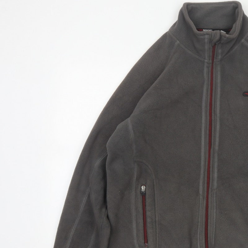 Next Sport Men’s Grey Fleece Jacket Size M Full Zip Outdoor