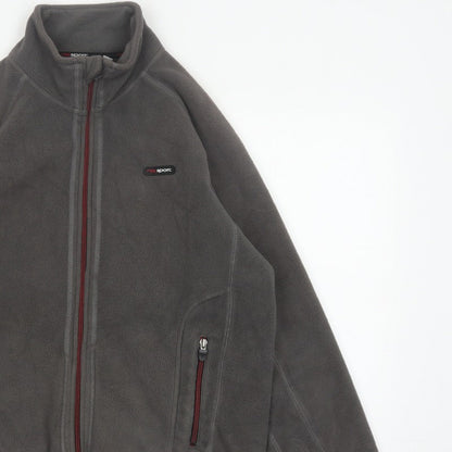 Next Sport Men’s Grey Fleece Jacket Size M Full Zip Outdoor