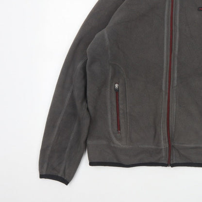 Next Sport Men’s Grey Fleece Jacket Size M Full Zip Outdoor
