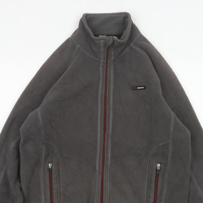 Next Sport Men’s Grey Fleece Jacket Size M Full Zip Outdoor