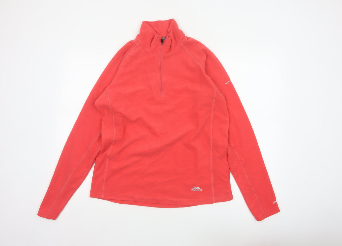 Trespass Women’s Red XL 1/4 Zip Fleece Sweatshirt Outdoor