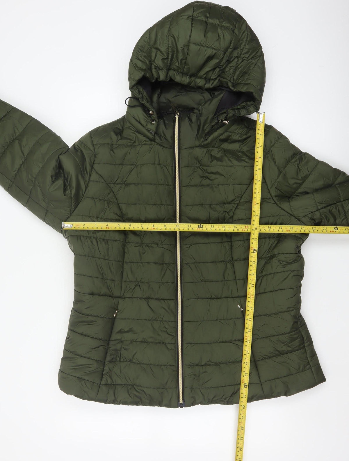 F&F Women’s Green UK 18 Hooded Quilted Puffer Jacket