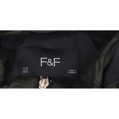 F&F Women’s Green UK 18 Hooded Quilted Puffer Jacket