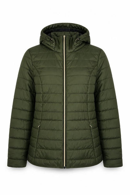 F&F Women’s Green UK 18 Hooded Quilted Puffer Jacket