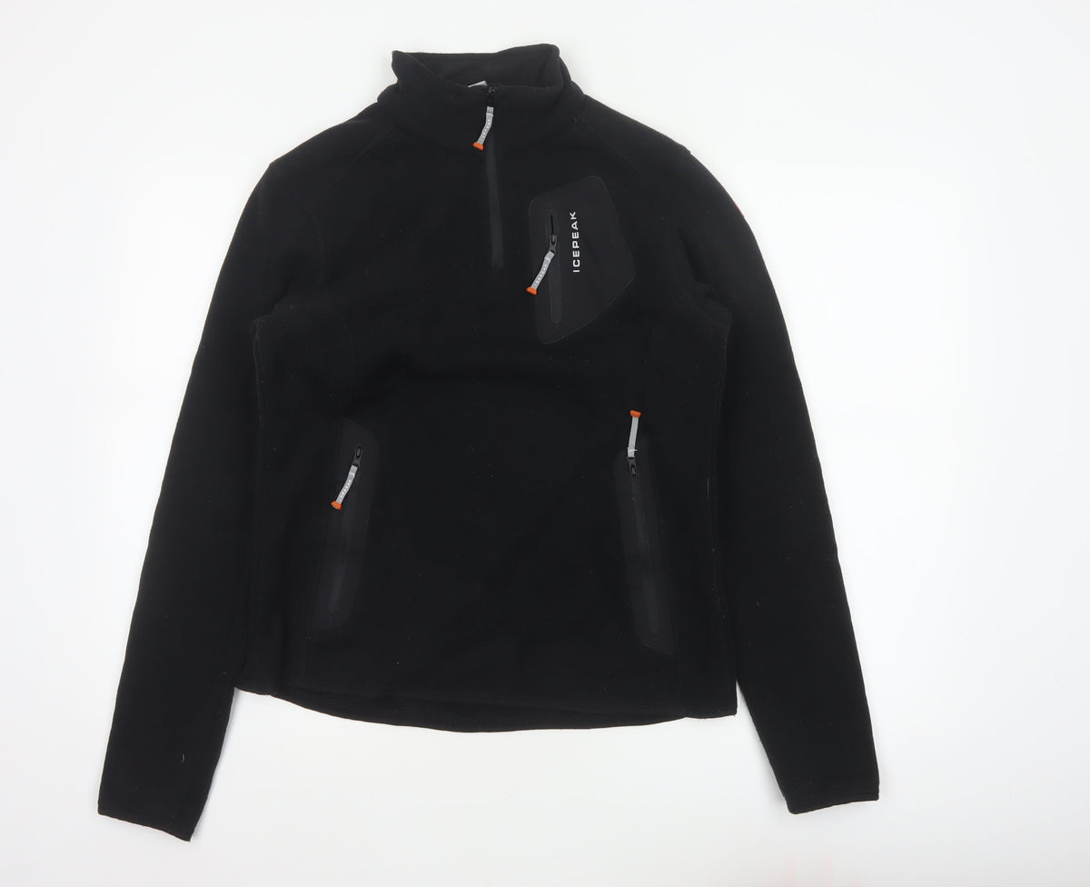 Icepeak Women’s Black UK 14 Fleece 1/4 Zip Pullover Sweatshirt