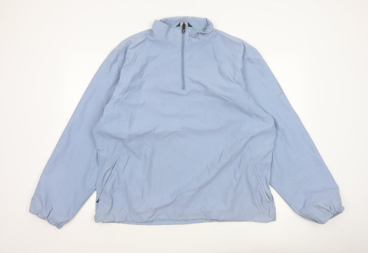 Marks and Spencer Men Blue XL 1/4 Zip Lightweight Windbreaker Jacket