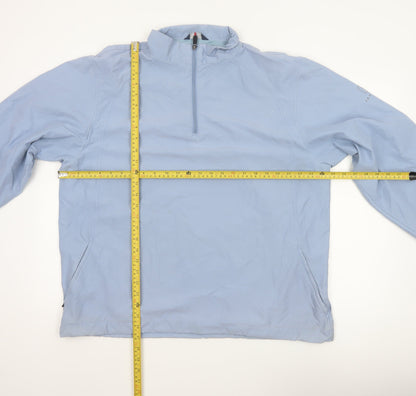 Marks and Spencer Men Blue XL 1/4 Zip Lightweight Windbreaker Jacket