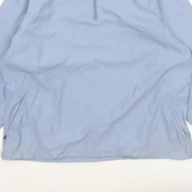 Marks and Spencer Men Blue XL 1/4 Zip Lightweight Windbreaker Jacket