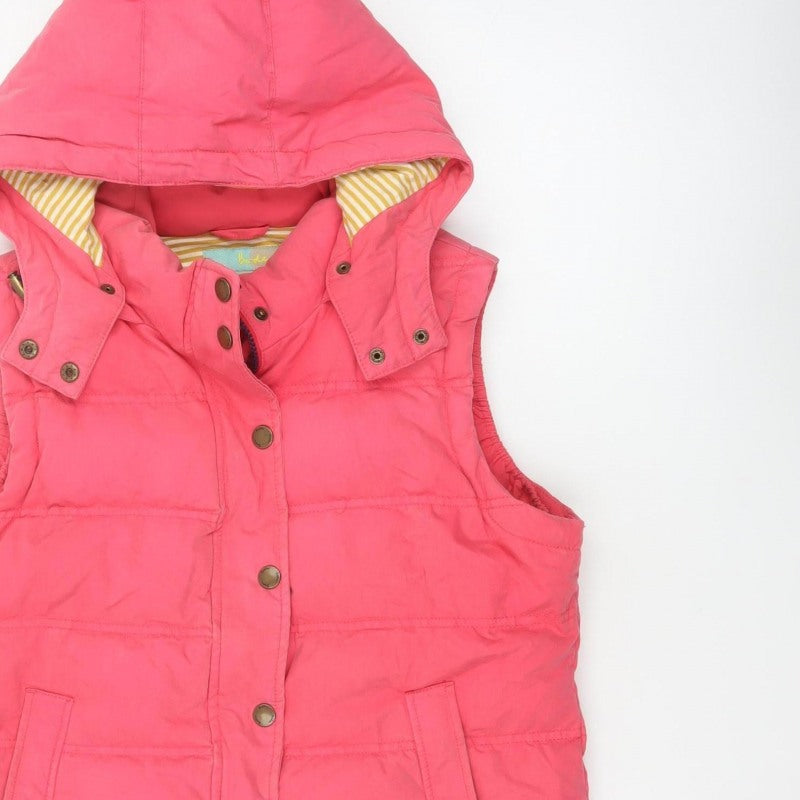 Boden Women Pink UK 16 Hooded Down Padded Puffer Gilet Waistcoat