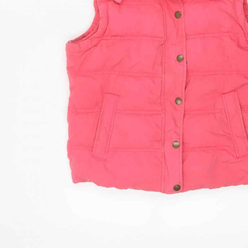 Boden Women Pink UK 16 Hooded Down Padded Puffer Gilet Waistcoat