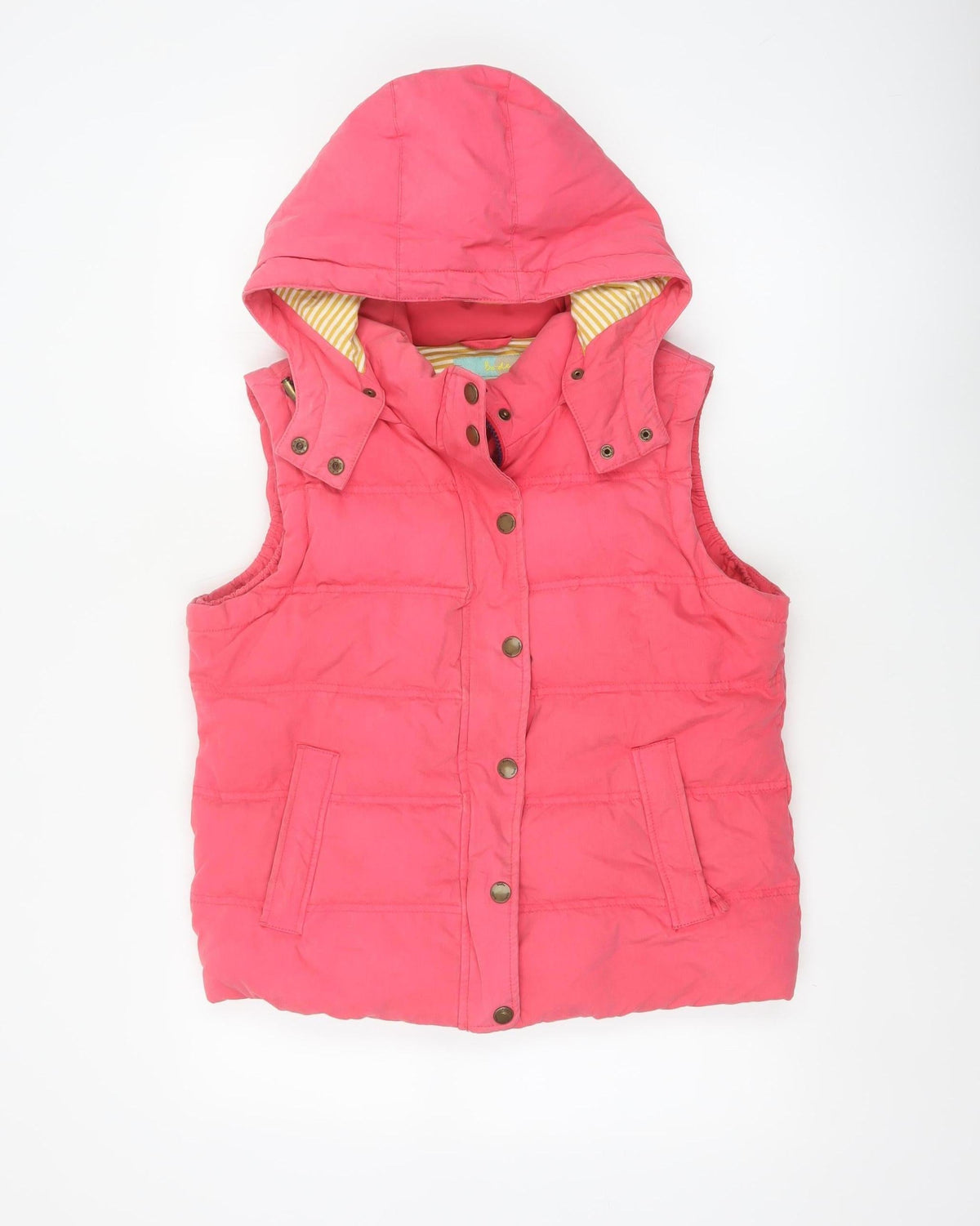 Boden Women Pink UK 16 Hooded Down Padded Puffer Gilet Waistcoat