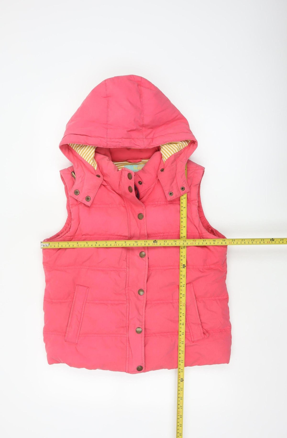 Boden Women Pink UK 16 Hooded Down Padded Puffer Gilet Waistcoat