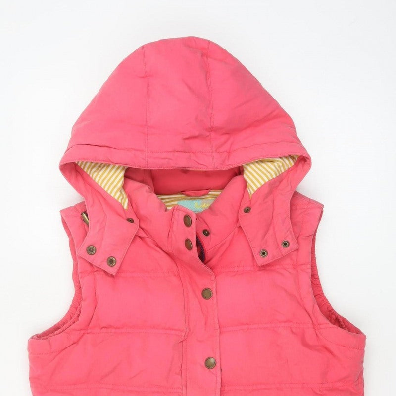 Boden Women Pink UK 16 Hooded Down Padded Puffer Gilet Waistcoat