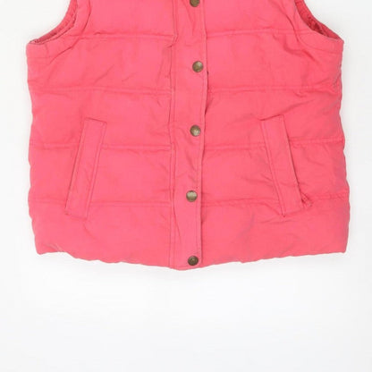 Boden Women Pink UK 16 Hooded Down Padded Puffer Gilet Waistcoat