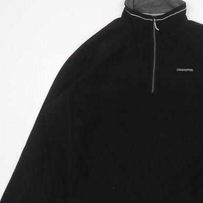 Craghoppers Men’s Black 3XL 1/4 Zip Fleece Pullover Sweatshirt