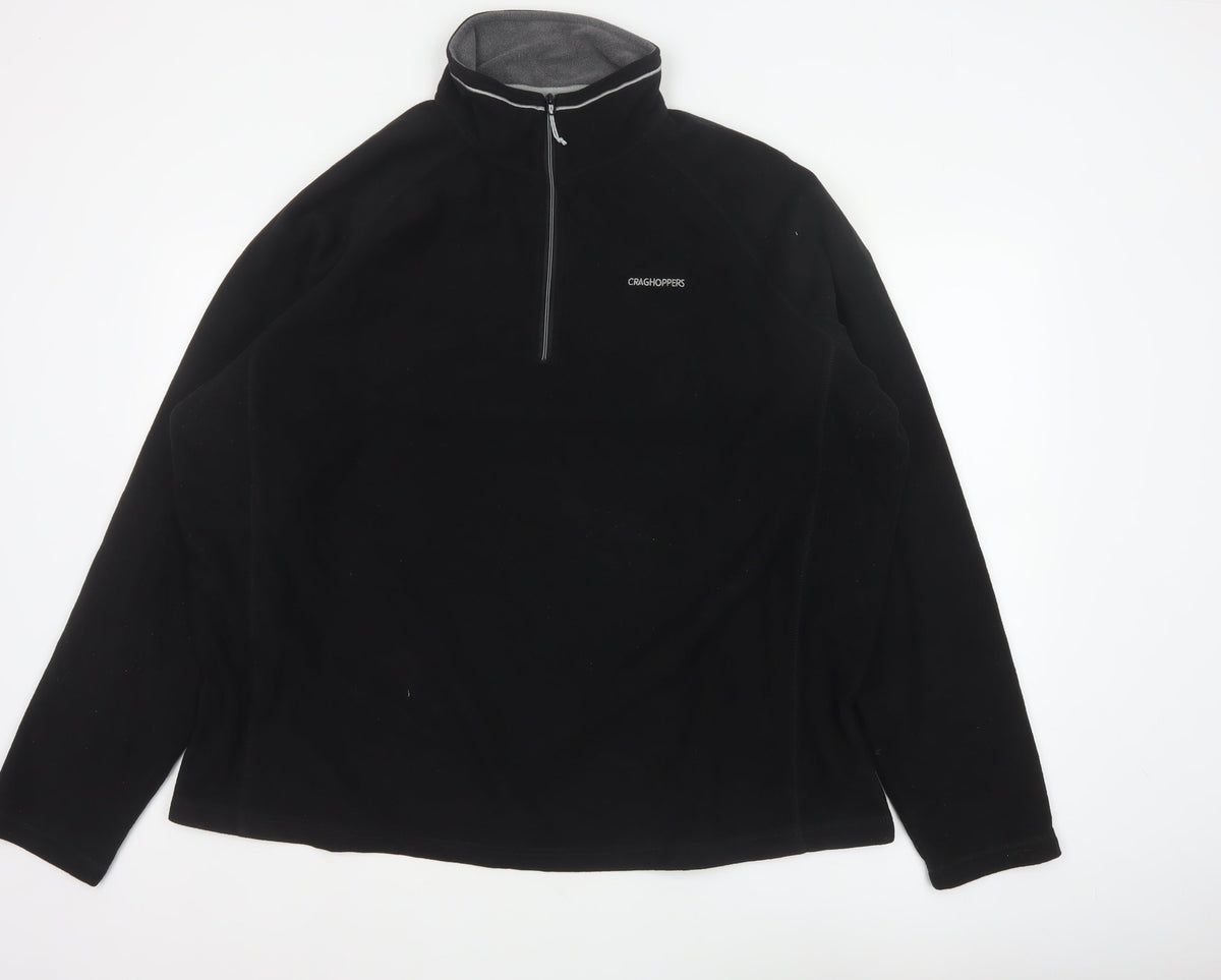 Craghoppers Men’s Black 3XL 1/4 Zip Fleece Pullover Sweatshirt