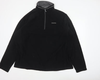 Craghoppers Men’s Black 3XL 1/4 Zip Fleece Pullover Sweatshirt