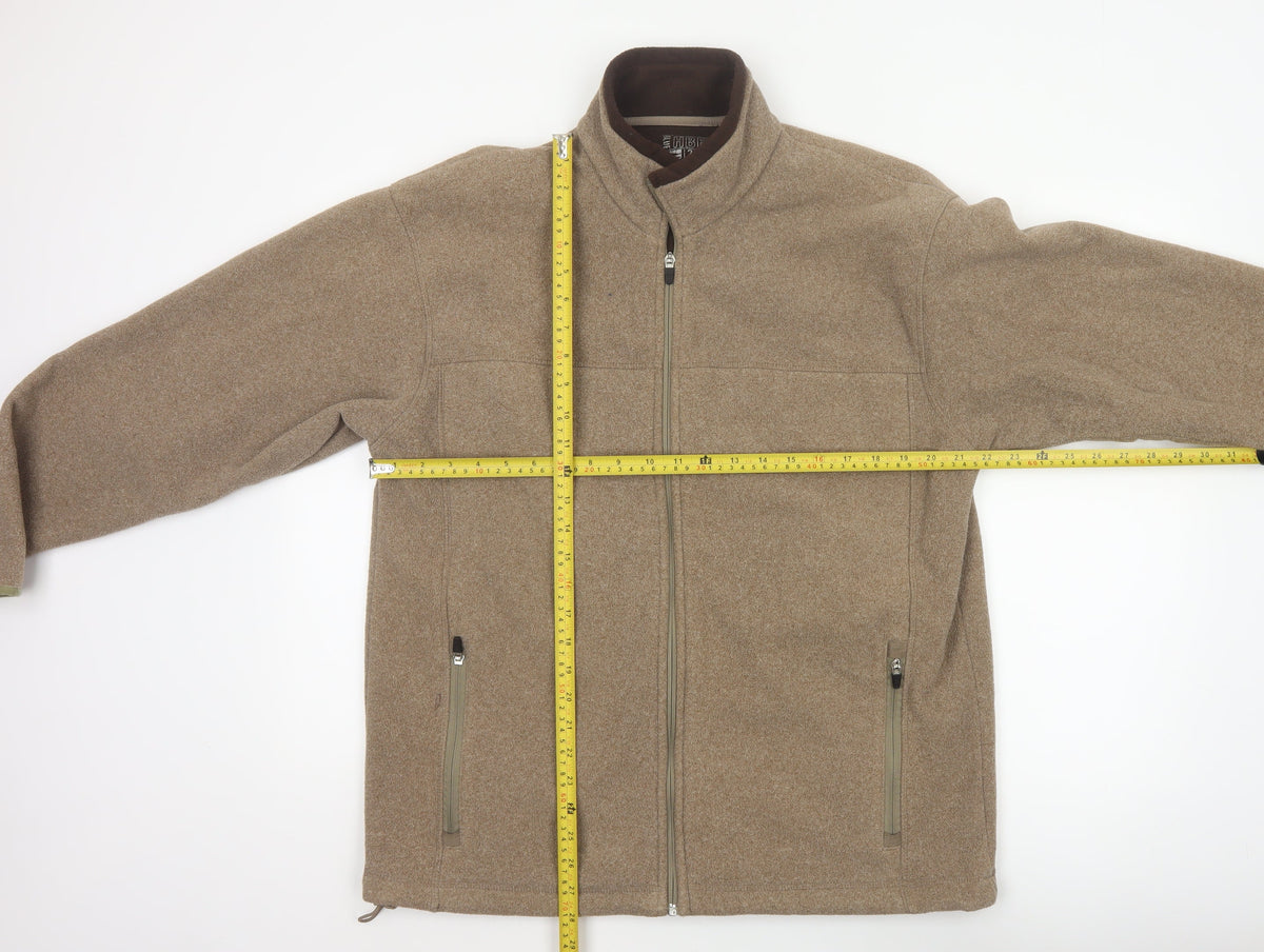 Marks and Spencer Men's Brown M Fleece Full Zip Stand Collar Jacket