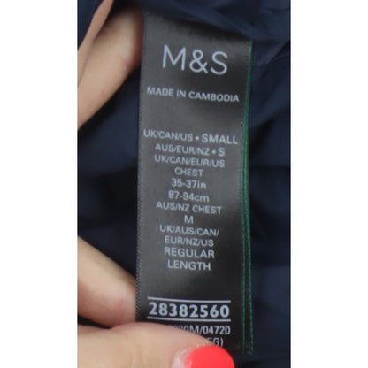 Marks and Spencer Men Blue Small Down Puffer Bodywarmer Gilet
