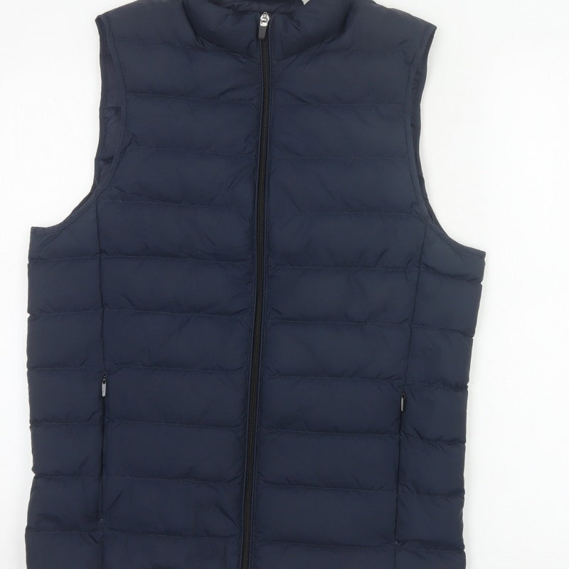 Marks and Spencer Men Blue Small Down Puffer Bodywarmer Gilet
