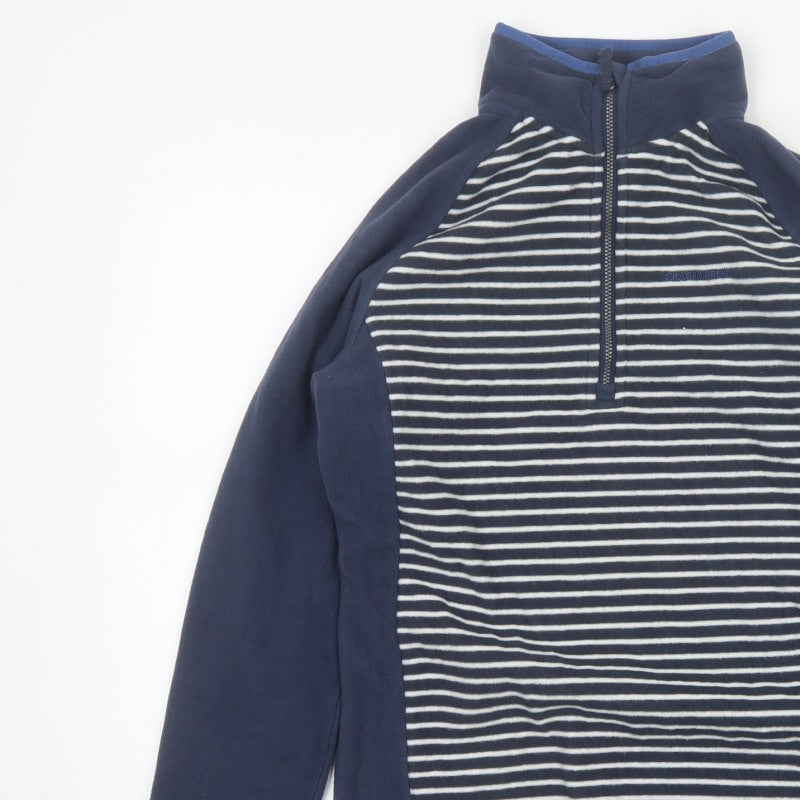 Craghoppers Women’s Blue Stripe UK 10 Half Zip Fleece Sweatshirt