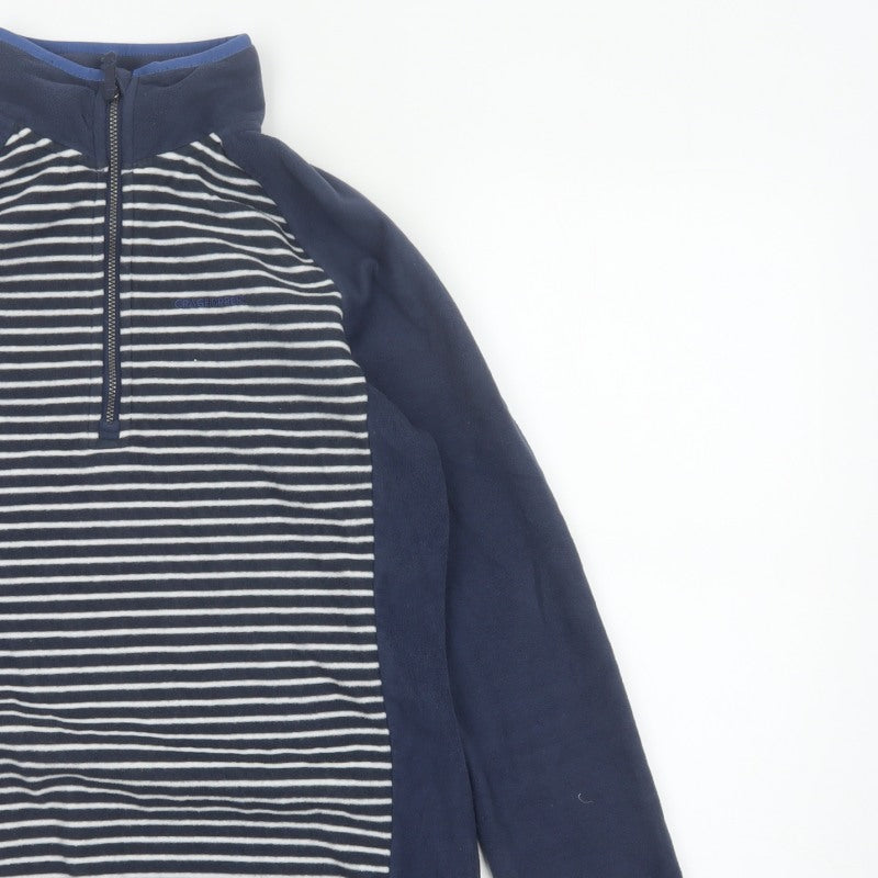 Craghoppers Women’s Blue Stripe UK 10 Half Zip Fleece Sweatshirt